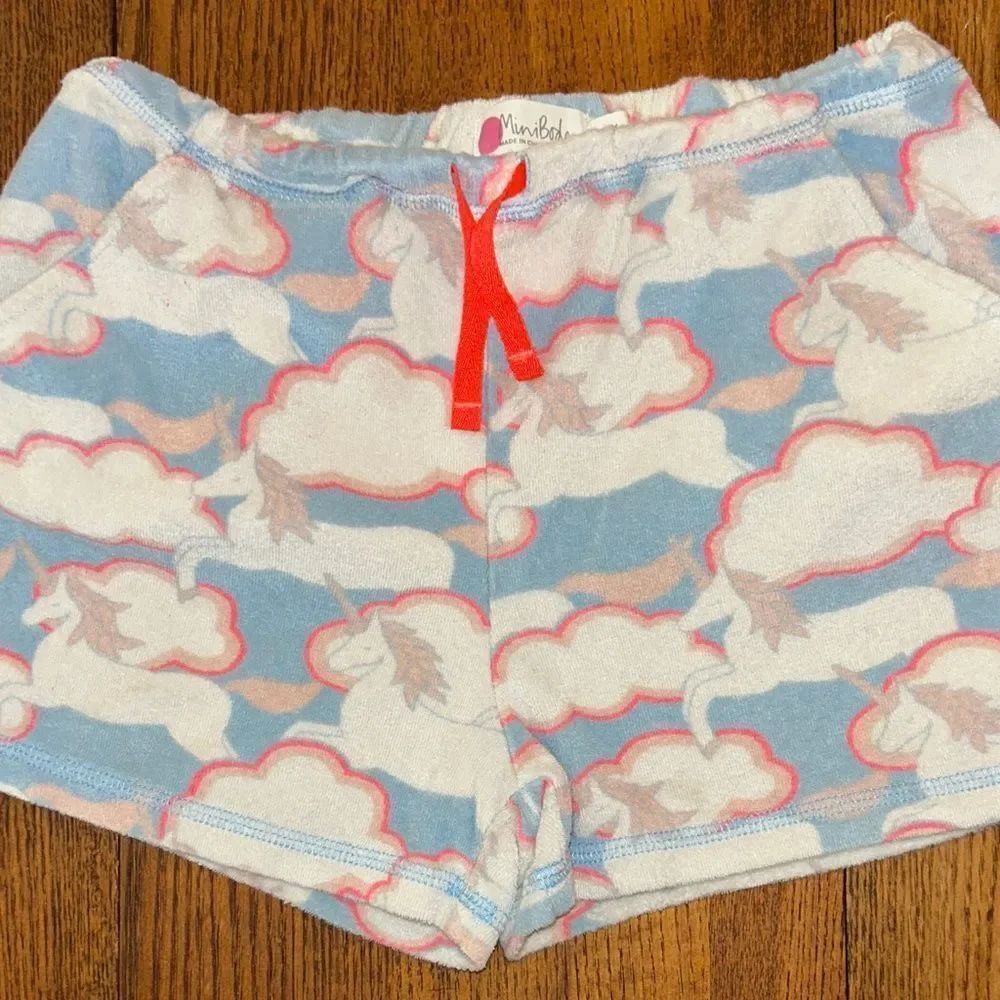 Mini Boden Unicorn 🦄 Cloud ☁️ Terry Cloth 🦄 Shorts 🩳